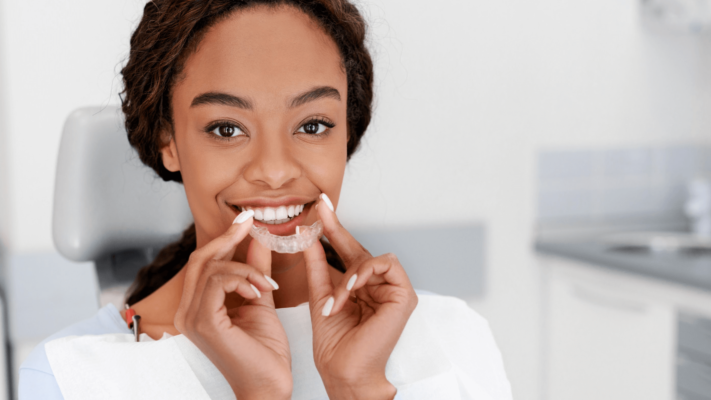 woman with clear correct align